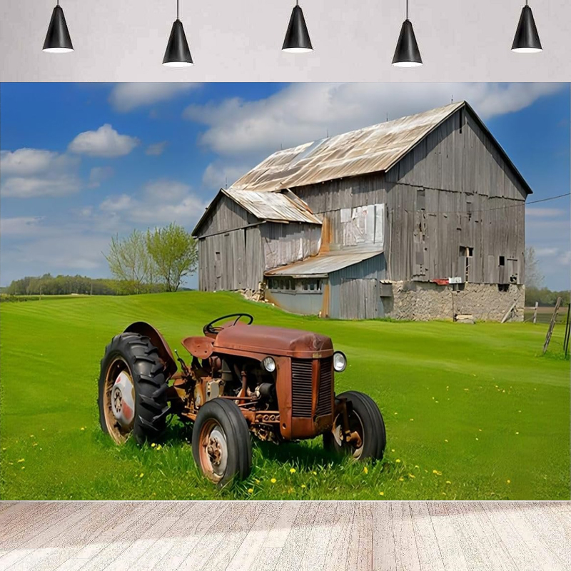 Agriculture Farming Background - Grüner Ackerland-Fotografie-Hintergrund für Sunny Country Hills,