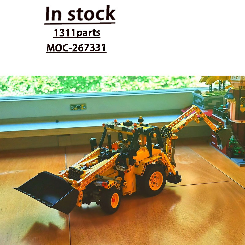 Agriculture Farming For Kids - MOC-267331 City Farm Landwirtschaftlicher Baggerlader-Bausteinmodell, 1311