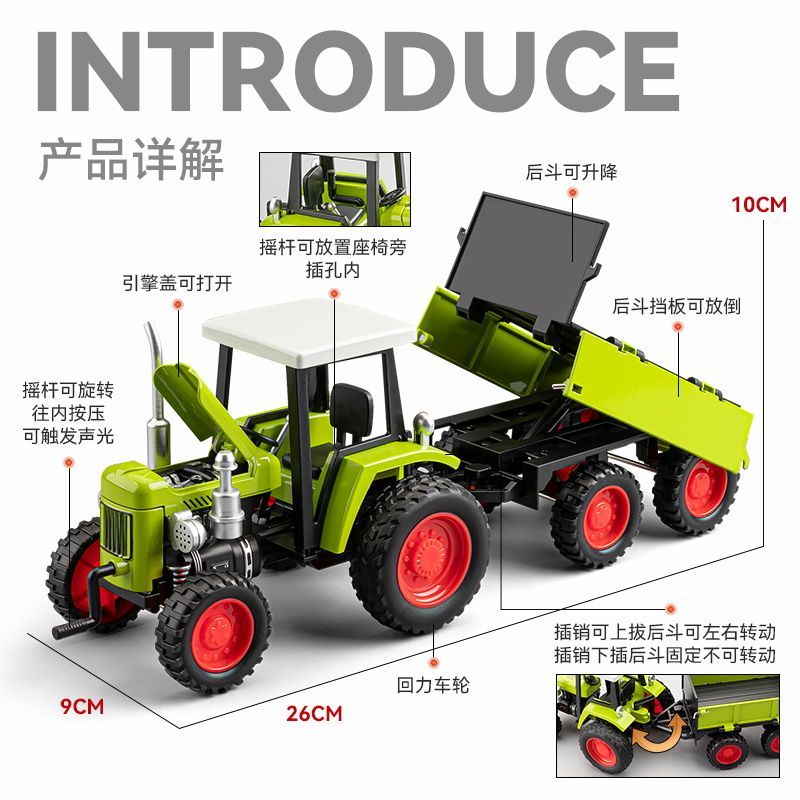 Legierungsfarmtraktor-Spielzeu – Agriculture Farming For Kids Bewertung und Preis