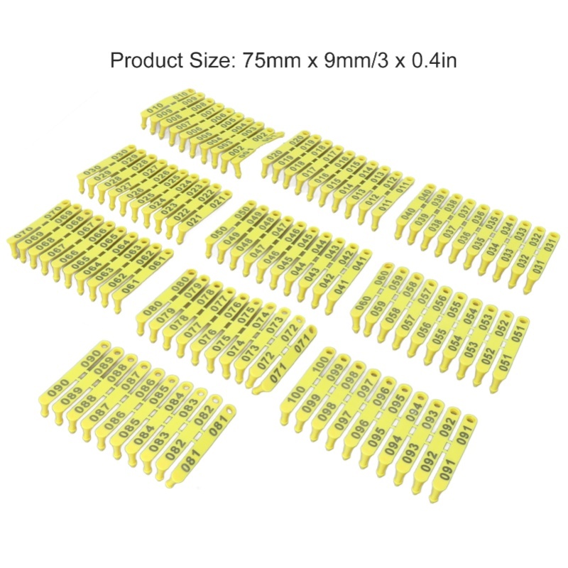 100 Stück 001-100 Nummerierte  – Livestock Ear Tag Bewertung und Preis