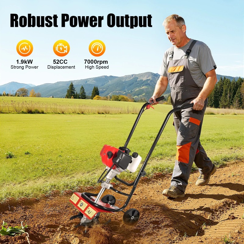 Bodenfräse, 52CC 2-Takt Garten – Soil Tilling Cultivator Bewertung und Preis